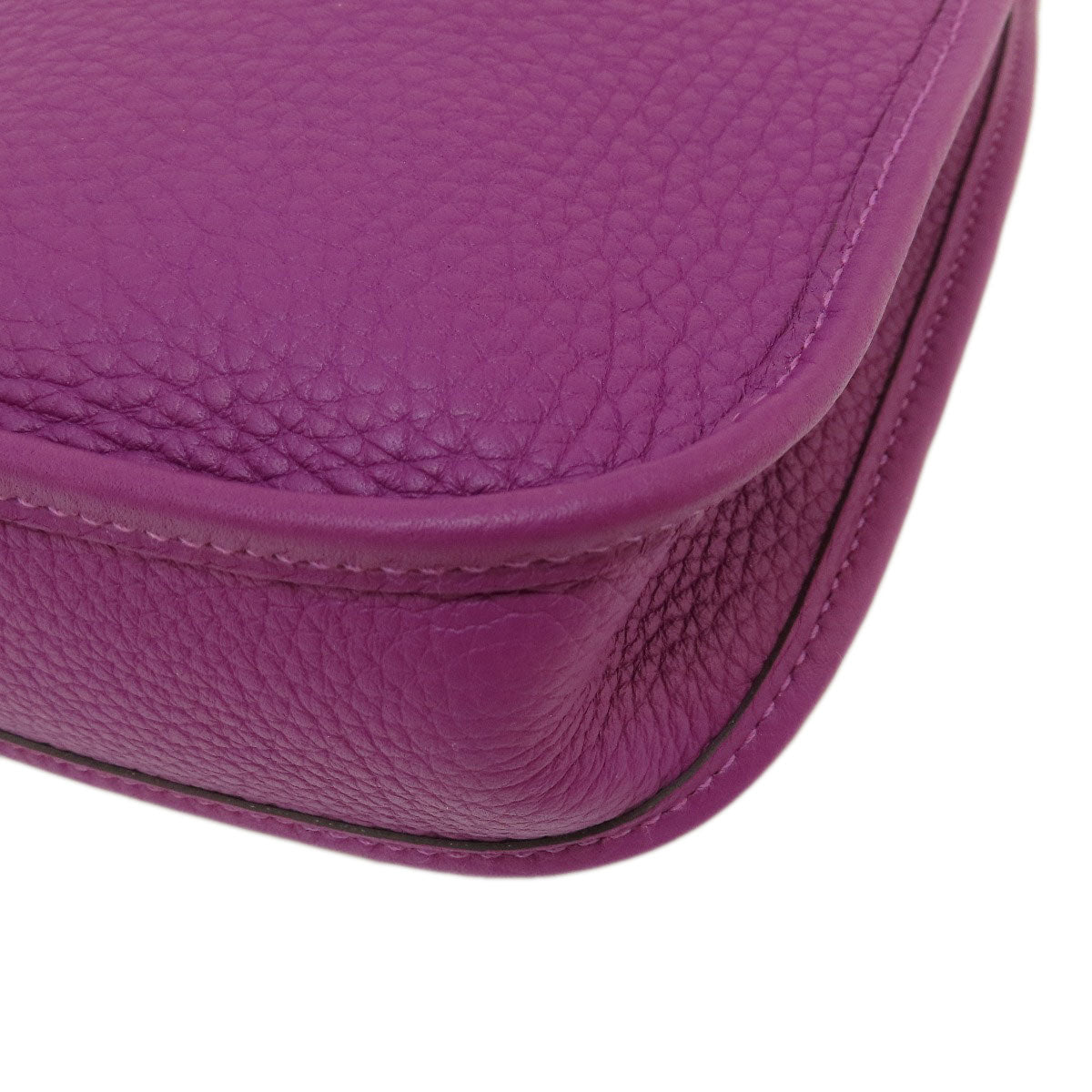 HERMES Shoulder Bag Taurillon Clemence purple Evelyn TPM Anemone SilverMetal Women Used