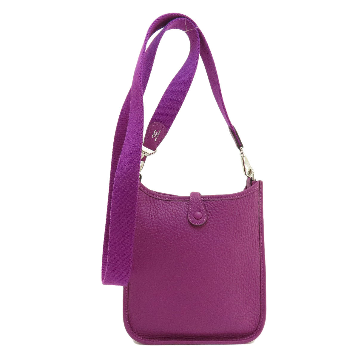 HERMES Shoulder Bag Taurillon Clemence purple Evelyn TPM Anemone SilverMetal Women Used
