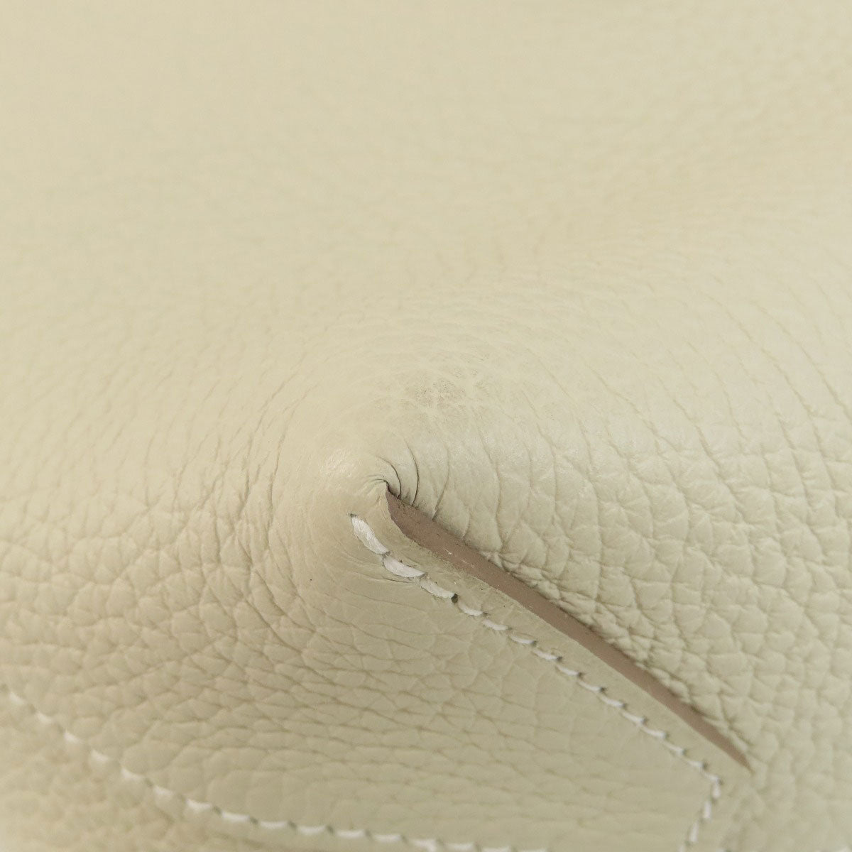 HERMES Tote Bag Taurillon Clemence white Cabasselier 31