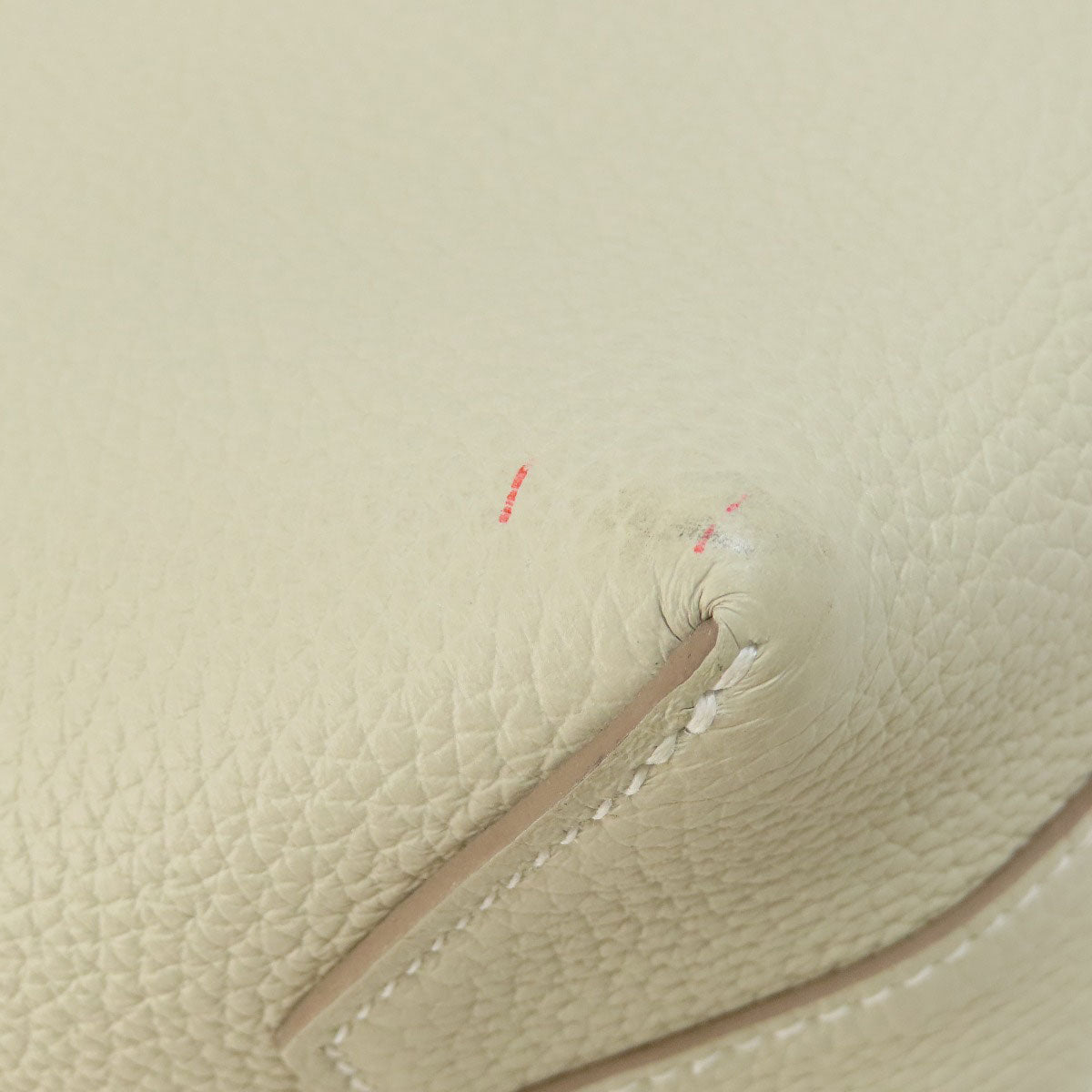 HERMES Tote Bag Taurillon Clemence white Cabasselier 31