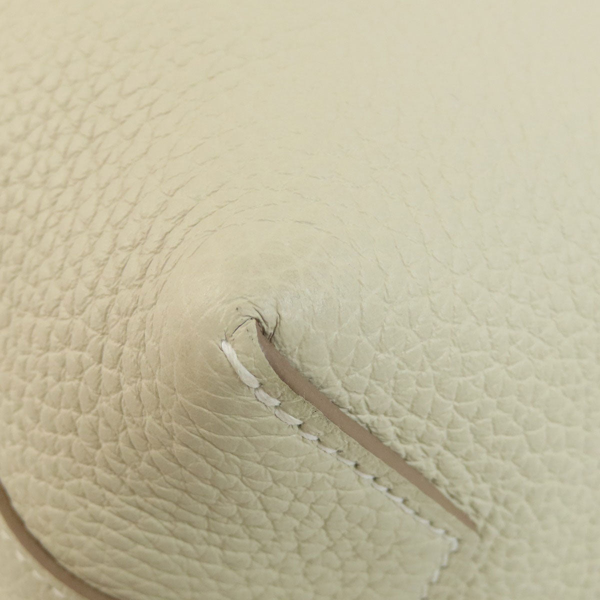 HERMES Tote Bag Taurillon Clemence white Cabasselier 31
