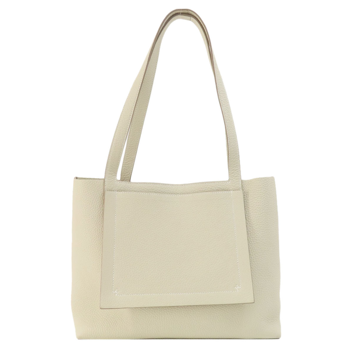 HERMES Tote Bag Taurillon Clemence white Cabasselier 31