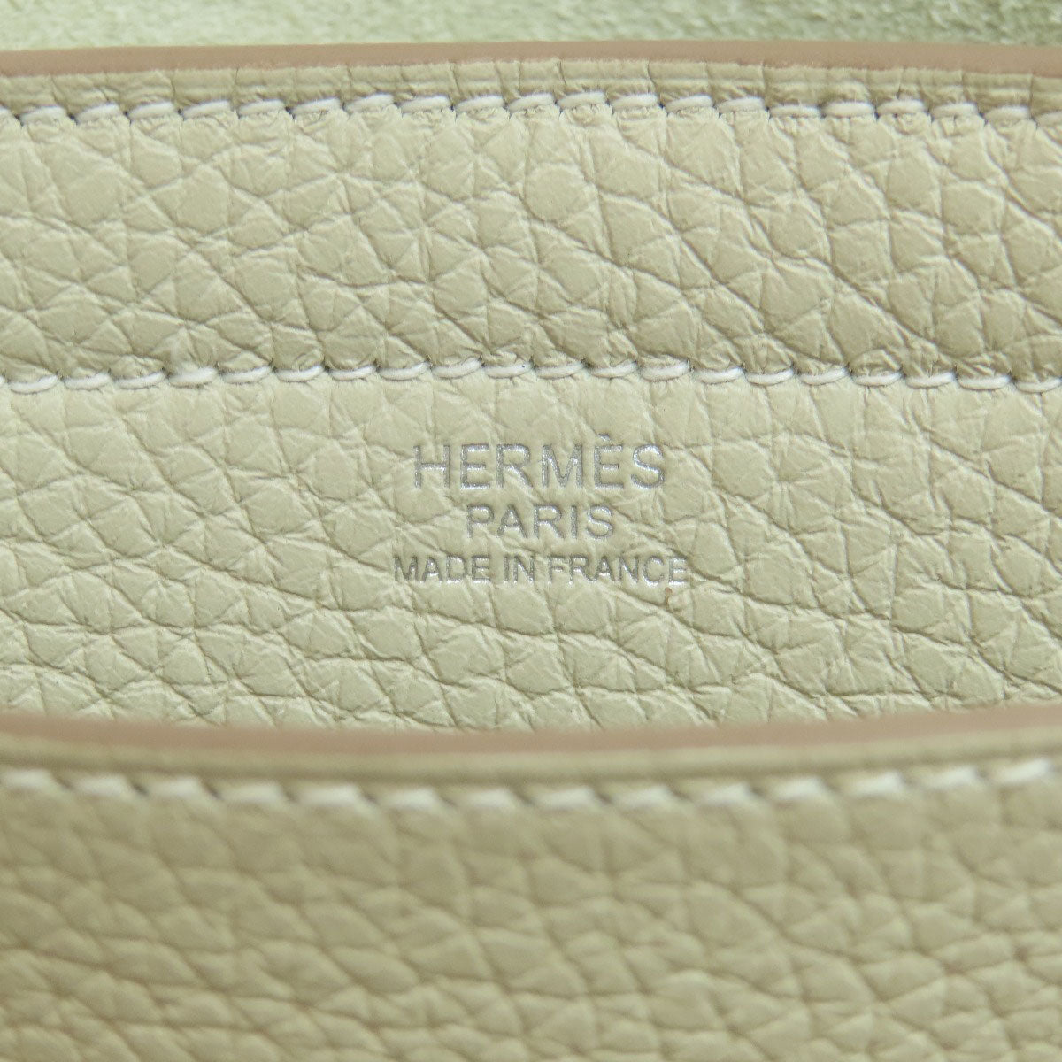 HERMES Tote Bag Taurillon Clemence white Cabasselier 31