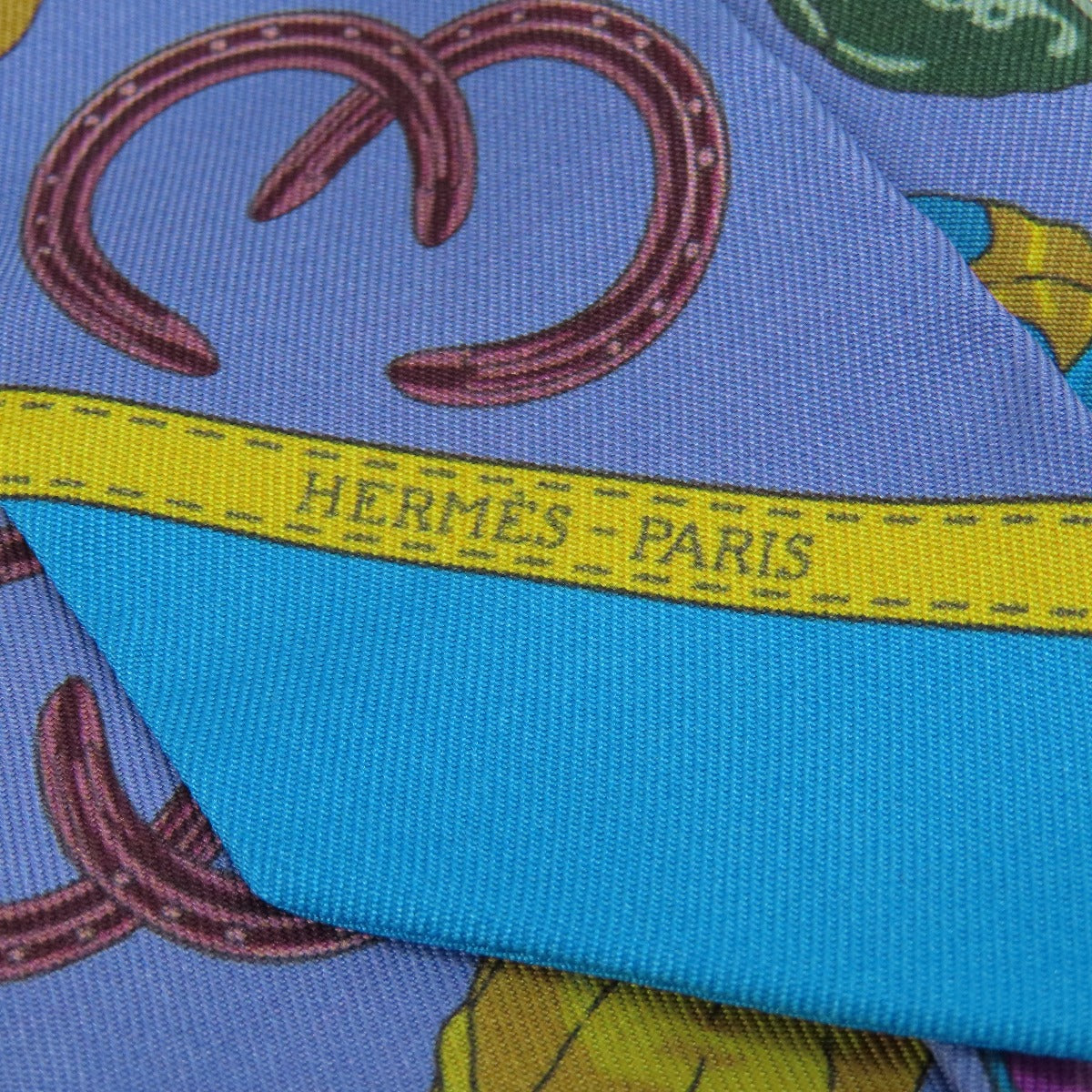 HERMES scarf silk blue Twilly Women Used