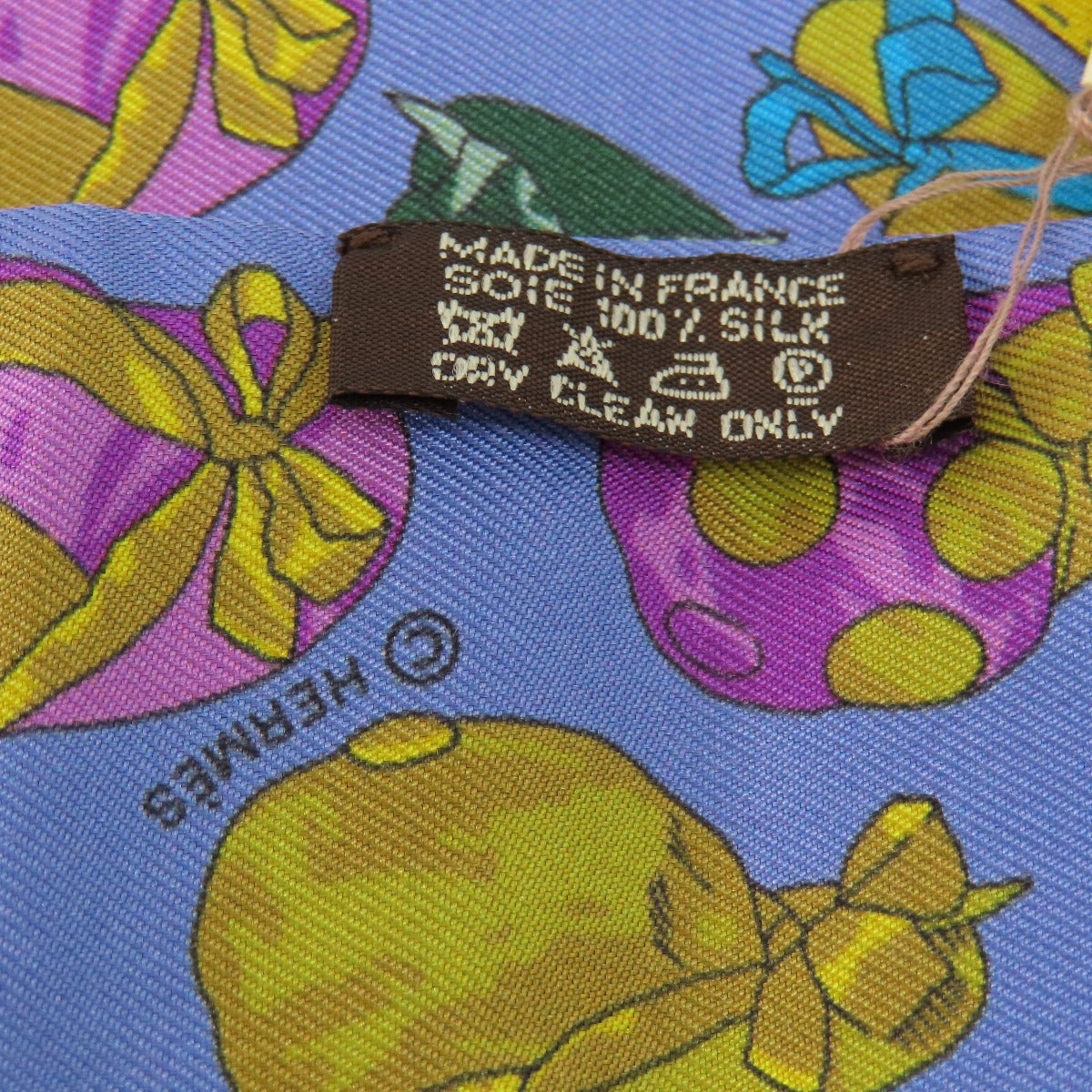 HERMES scarf silk blue Twilly Women Used