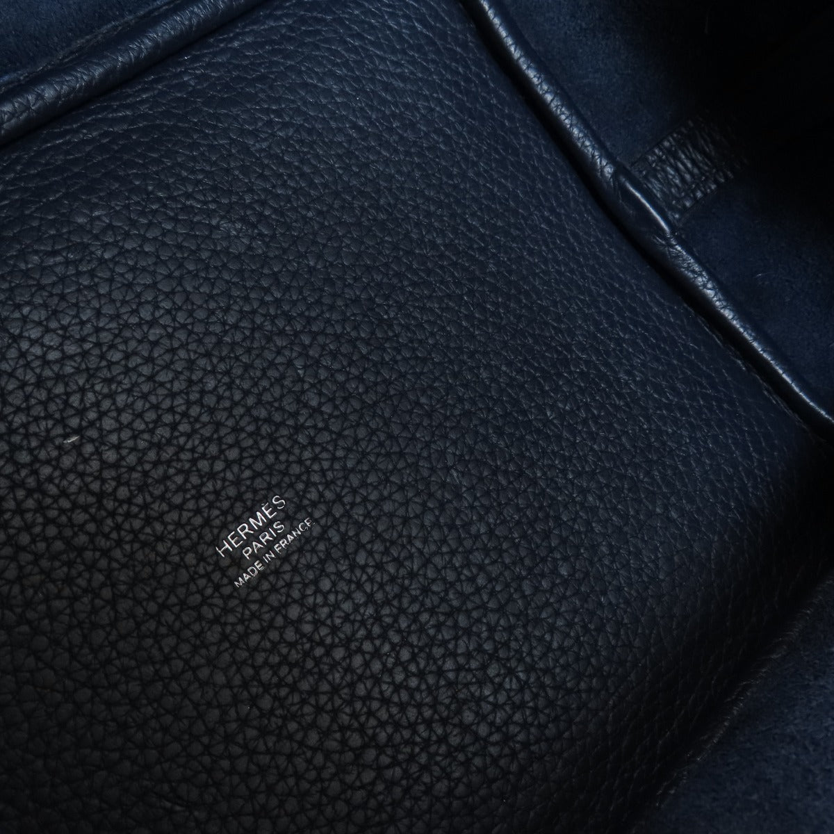 HERMES Handbag Taurillon Clemence blue Picotin Lock MM Blue Nuit Rose Purple SilverMetal