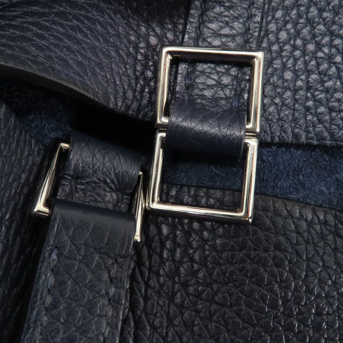 HERMES Handbag Taurillon Clemence blue Picotin Lock MM Blue Nuit Rose Purple SilverMetal