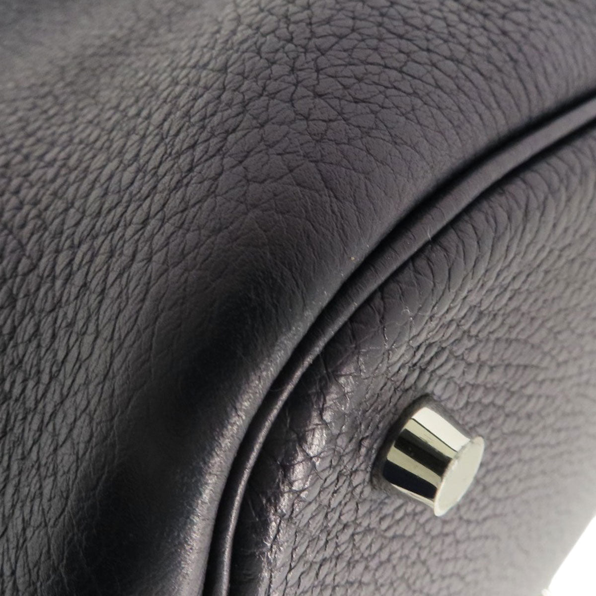 HERMES Handbag Taurillon Clemence blue Picotin Lock MM Blue Nuit Rose Purple SilverMetal