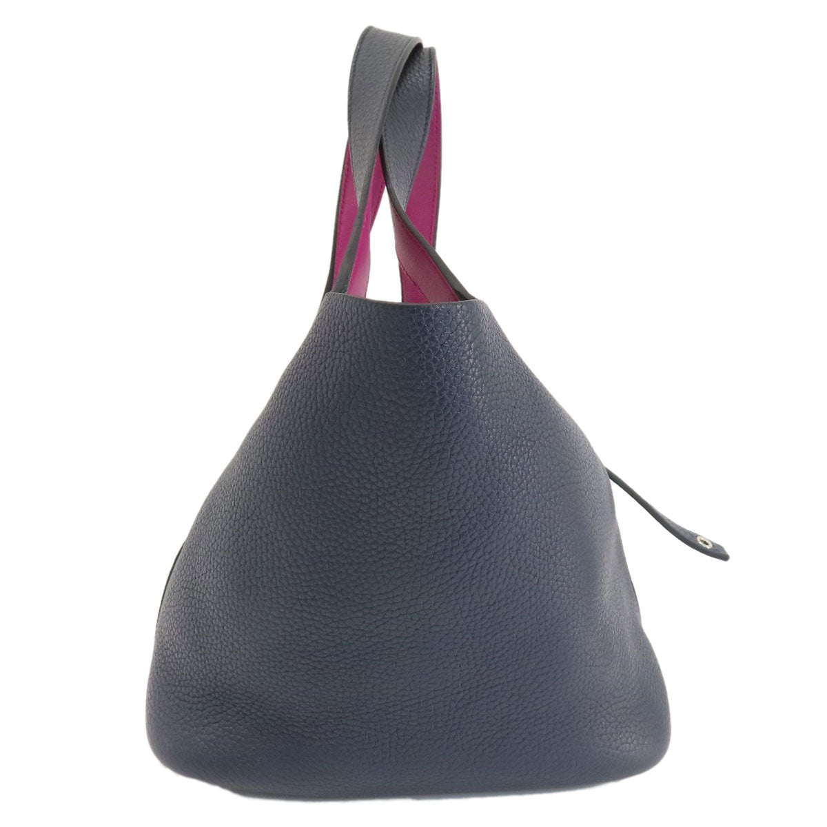 HERMES Handbag Taurillon Clemence blue Picotin Lock MM Blue Nuit Rose Purple SilverMetal