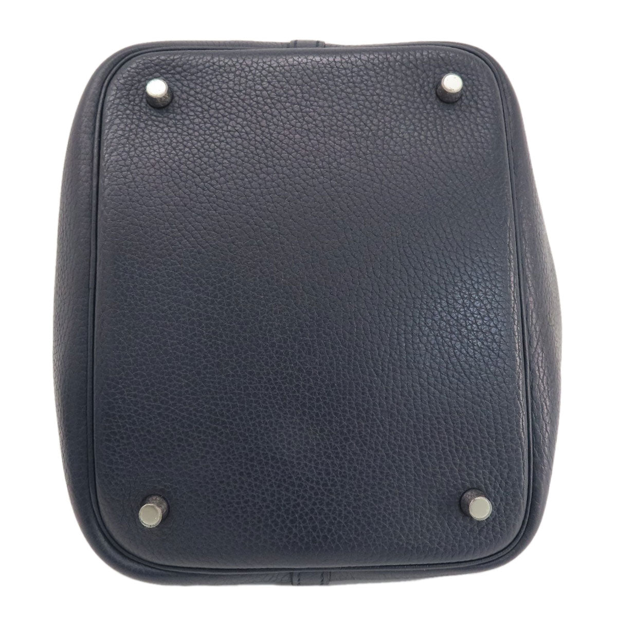 HERMES Handbag Taurillon Clemence blue Picotin Lock MM Blue Nuit Rose Purple SilverMetal