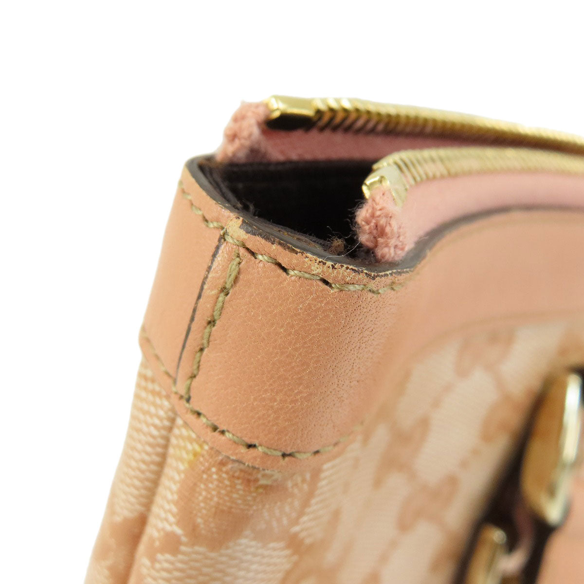 GUCCI Handbag 141470 Coated canvas pink GG crystal