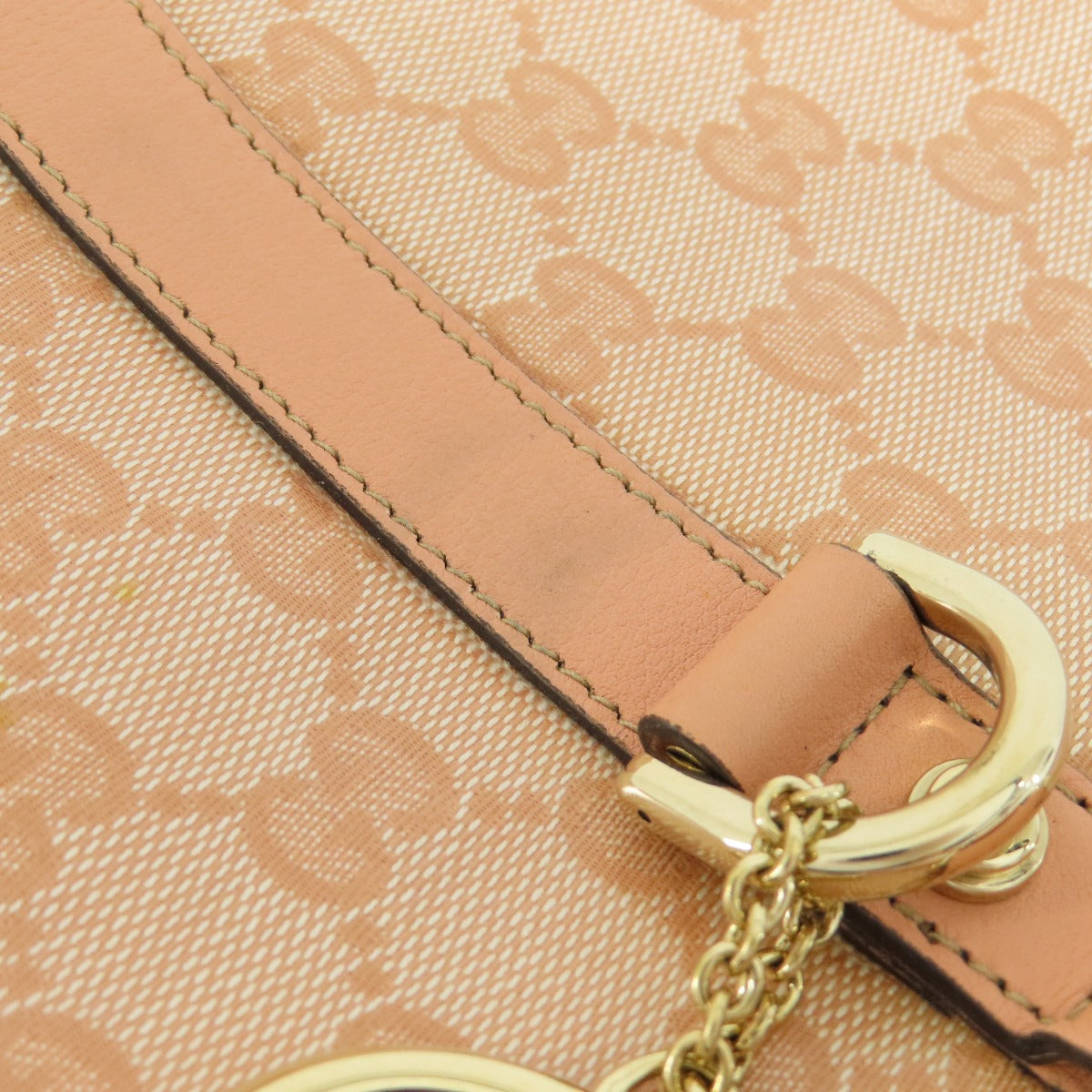 GUCCI Handbag 141470 Coated canvas pink GG crystal
