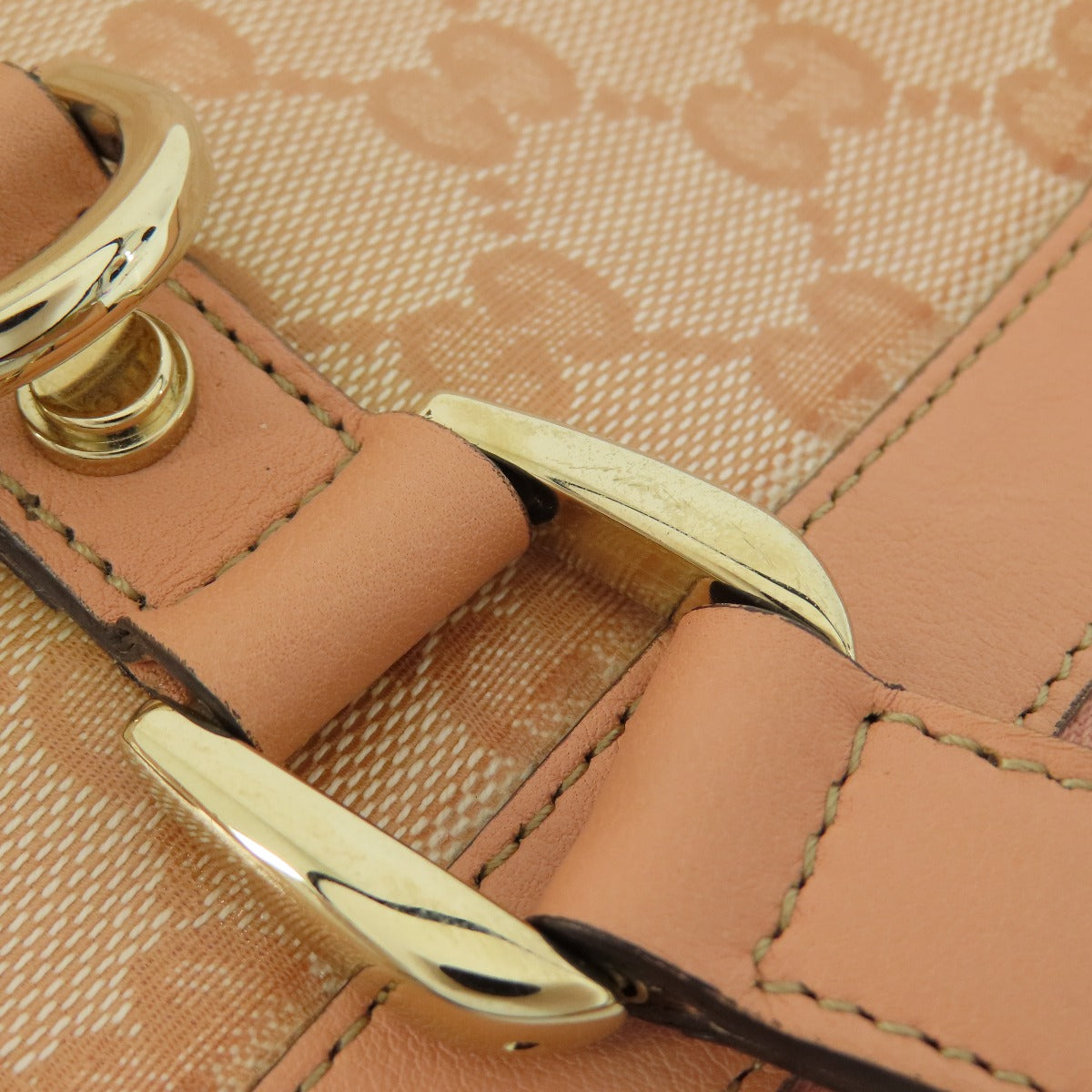 GUCCI Handbag 141470 Coated canvas pink GG crystal