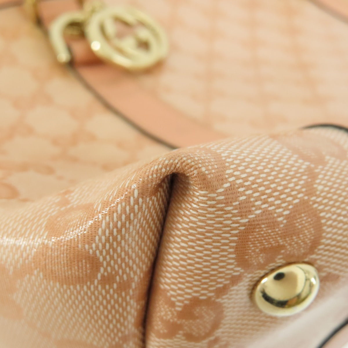 GUCCI Handbag 141470 Coated canvas pink GG crystal