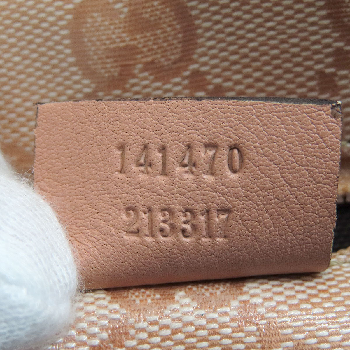 GUCCI Handbag 141470 Coated canvas pink GG crystal