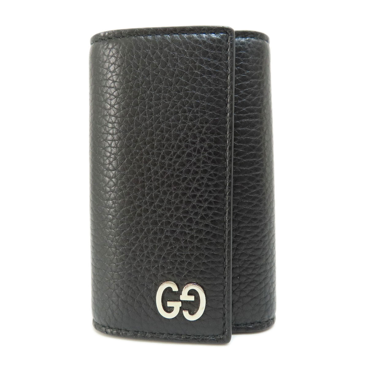 GUCCI Key case Key holder  473924 leather black logo
