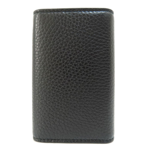 GUCCI Key case Key holder  473924 leather black logo