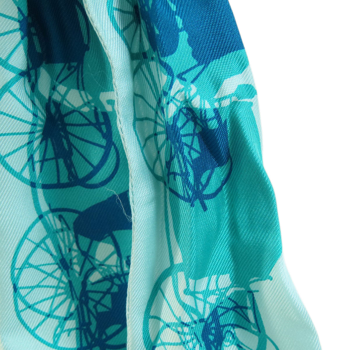 HERMES scarf silk green Twilly Women Used