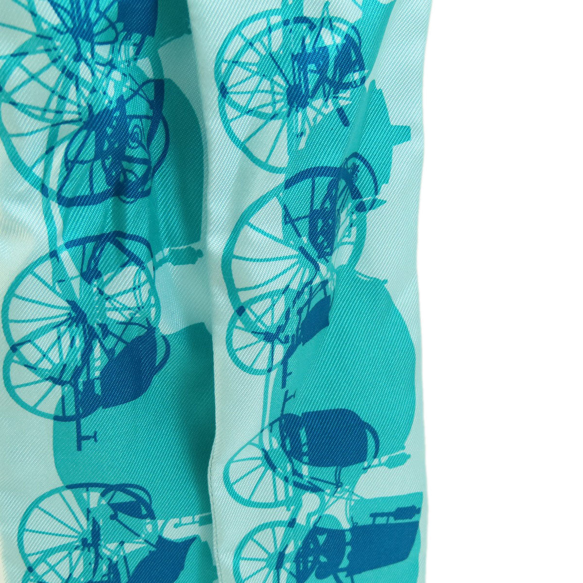 HERMES scarf silk green Twilly Women Used