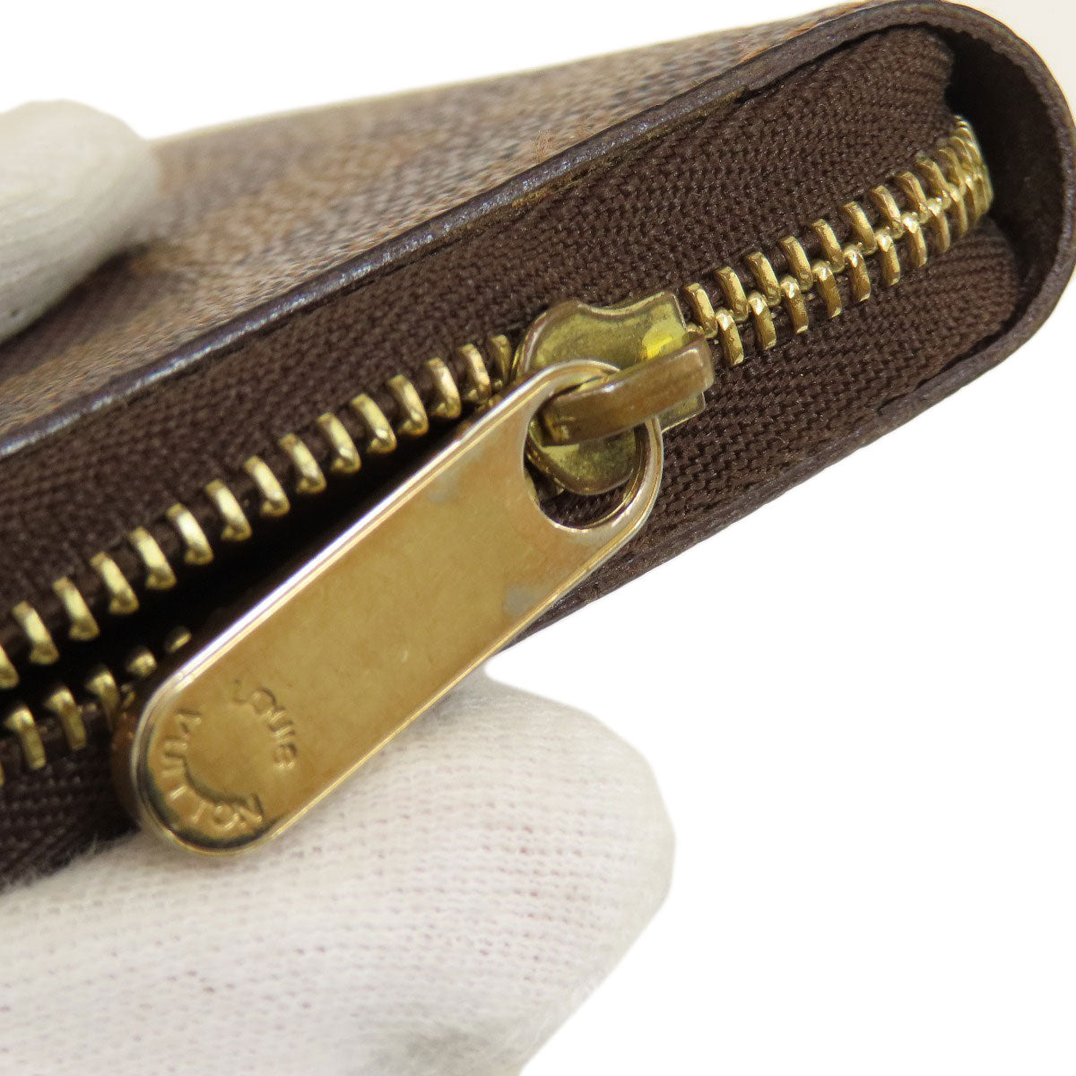 LOUIS VUITTON Coin case N63070 Damier canvas Brown Zippy Coin Purse Damier Ebene Women Used