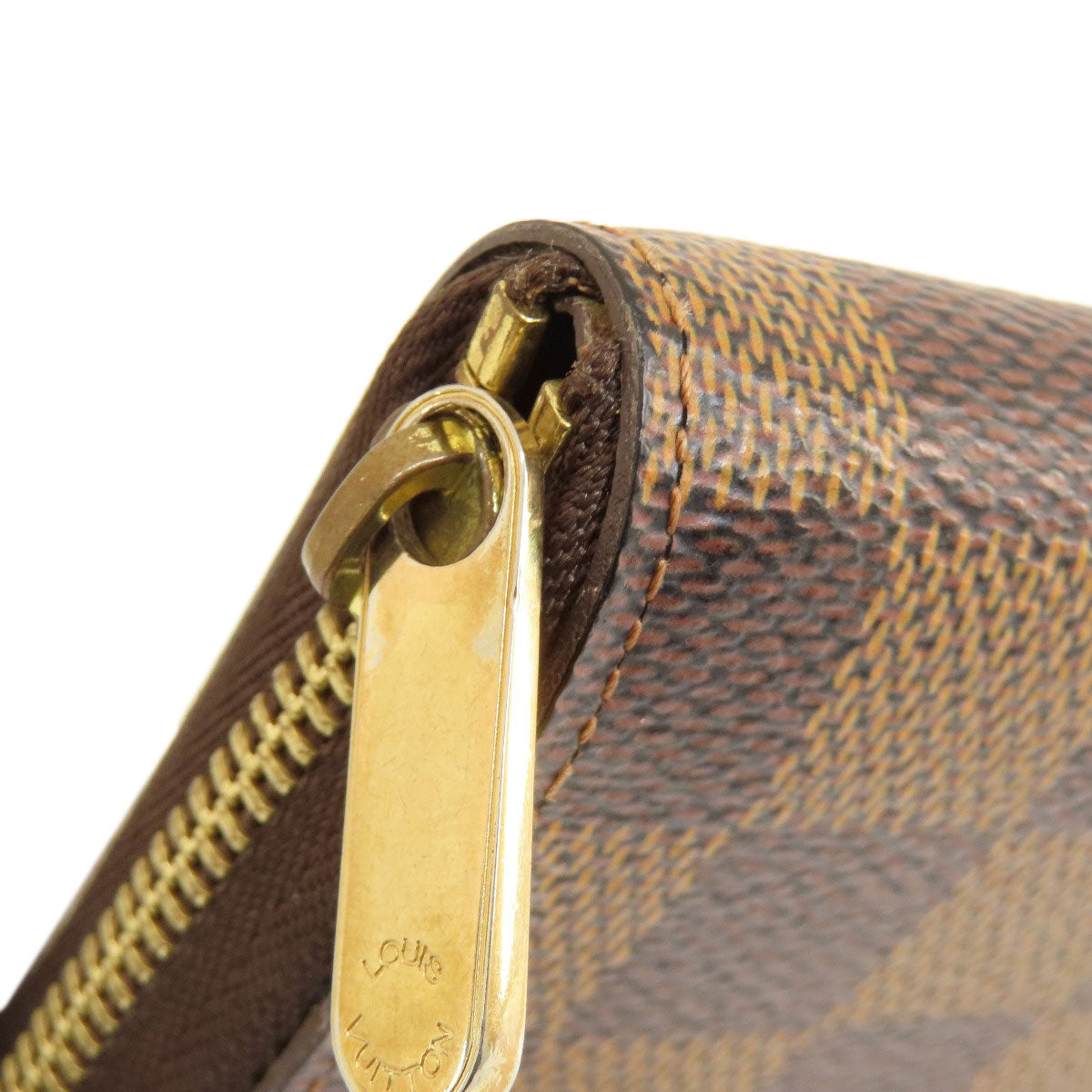 LOUIS VUITTON Coin case N63070 Damier canvas Brown Zippy Coin Purse Damier Ebene Women Used