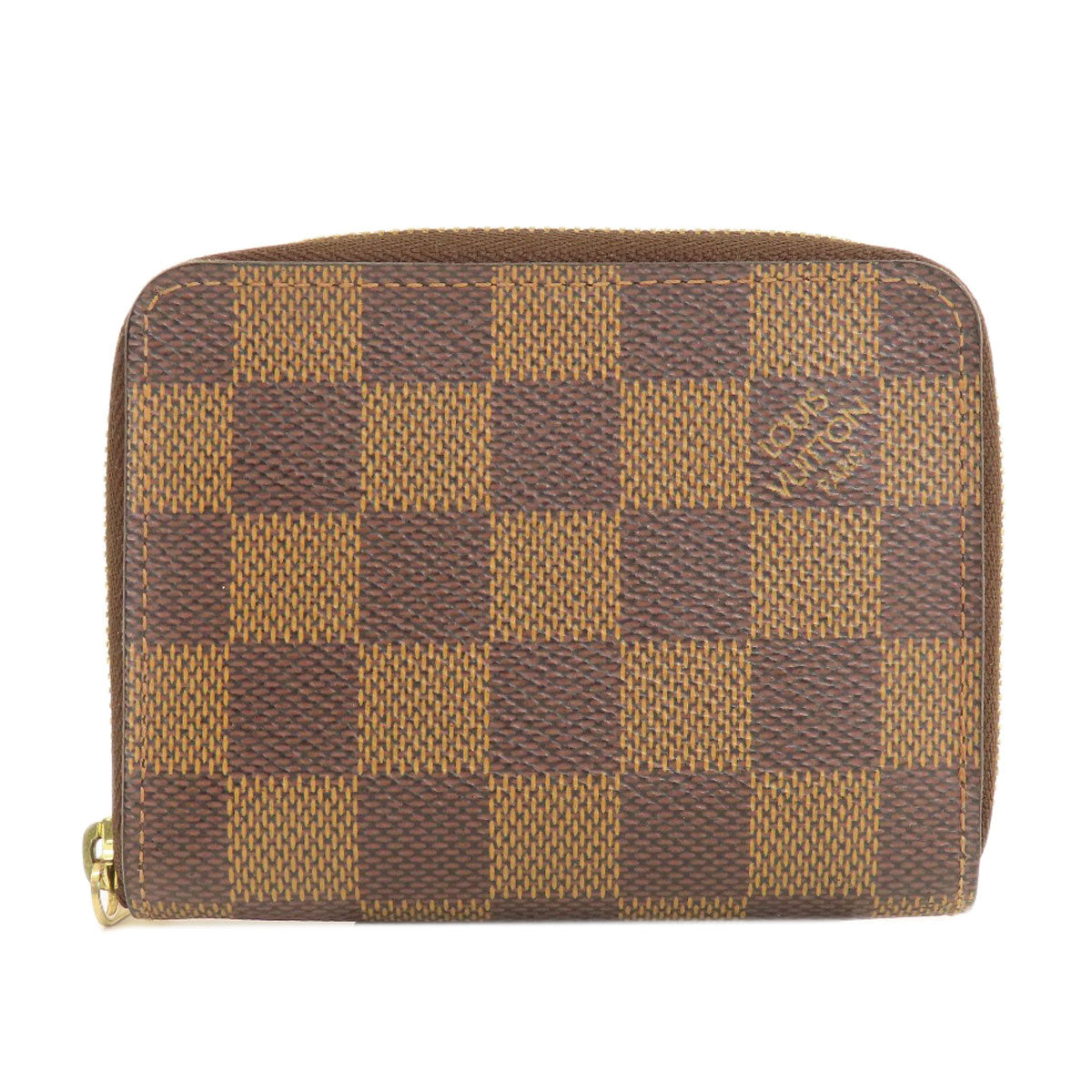 LOUIS VUITTON Coin case N63070 Damier canvas Brown Zippy Coin Purse Damier Ebene Women Used