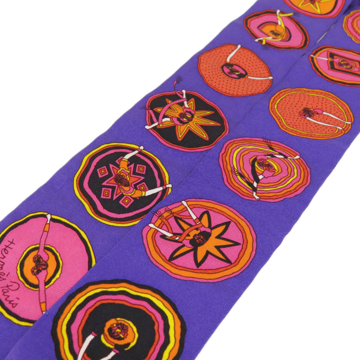 HERMES scarf silk purple Twilly Women Used