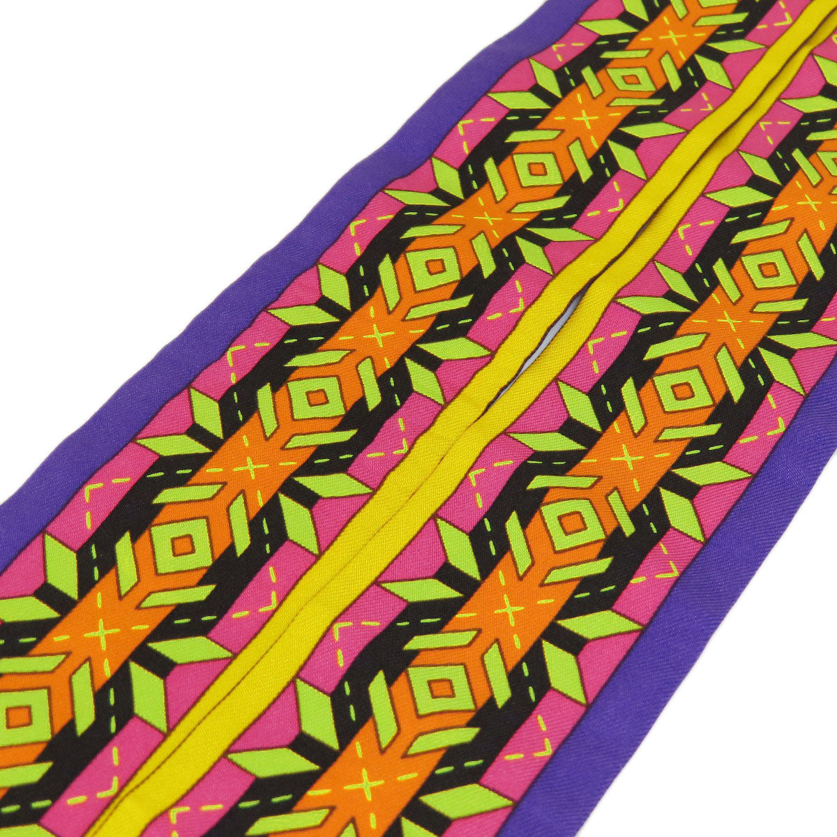HERMES scarf silk purple Twilly Women Used