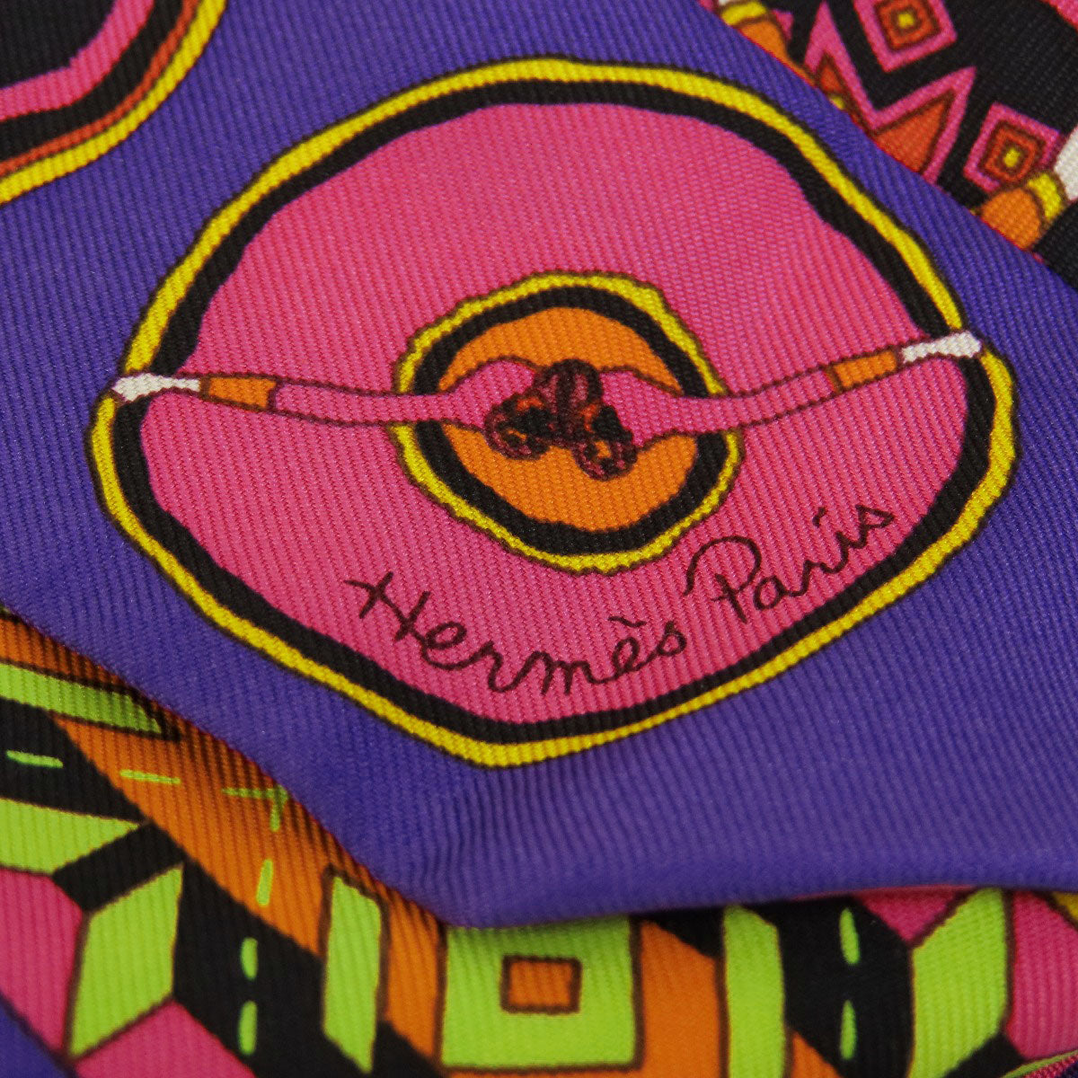 HERMES scarf silk purple Twilly Women Used