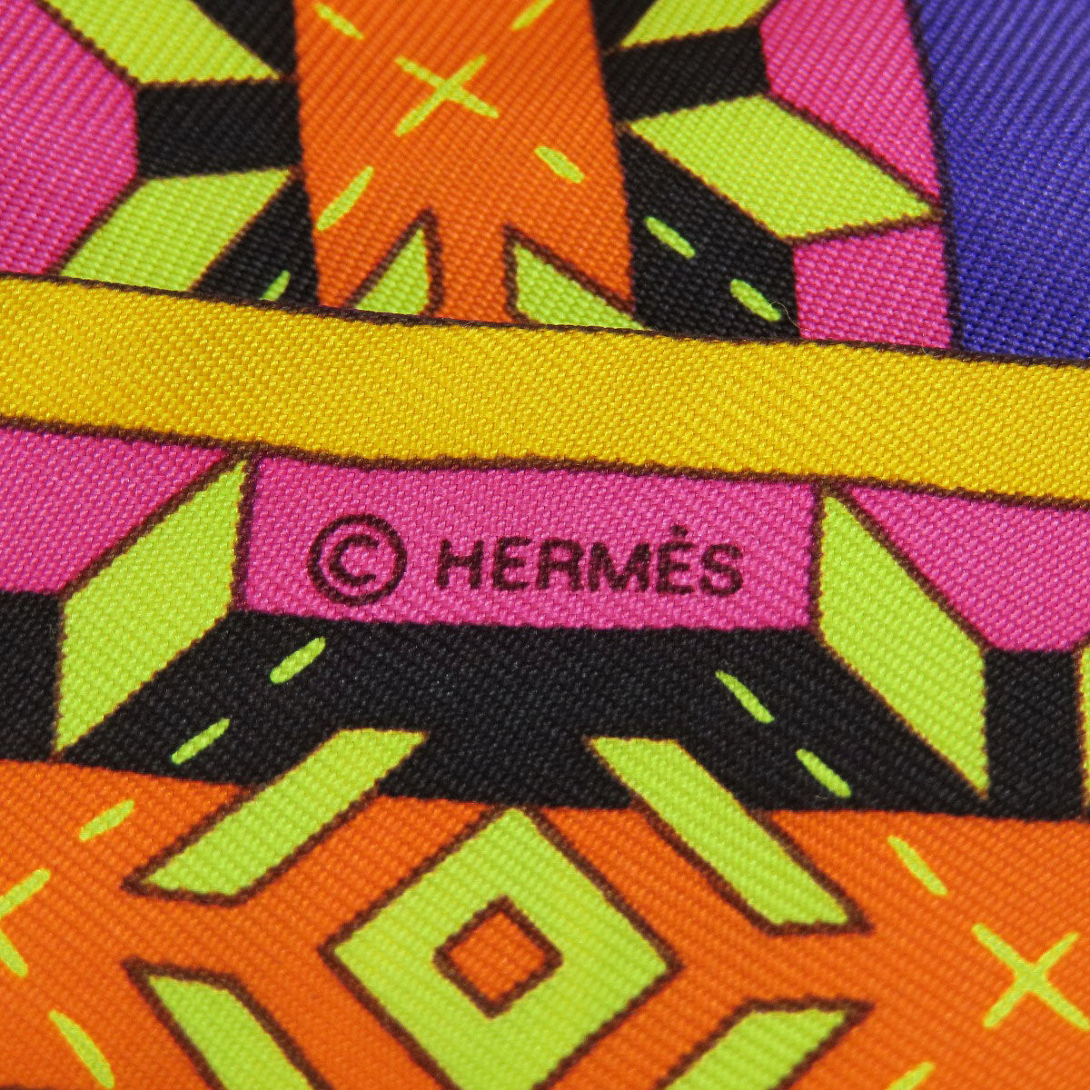 HERMES scarf silk purple Twilly Women Used