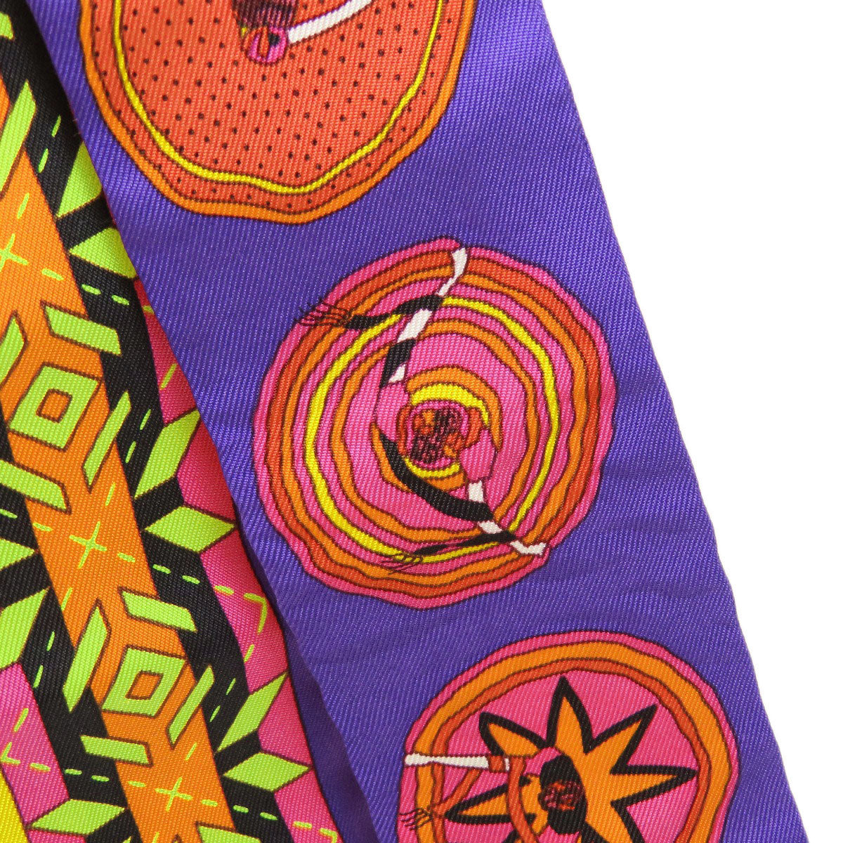 HERMES scarf silk purple Twilly Women Used
