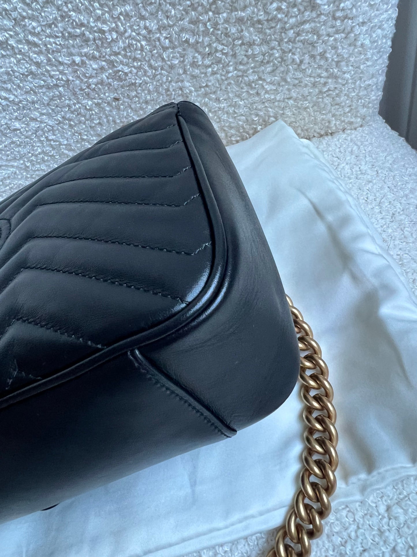 Gucci GG Black Marmont Small Shoulder Bag (RRP £2070)