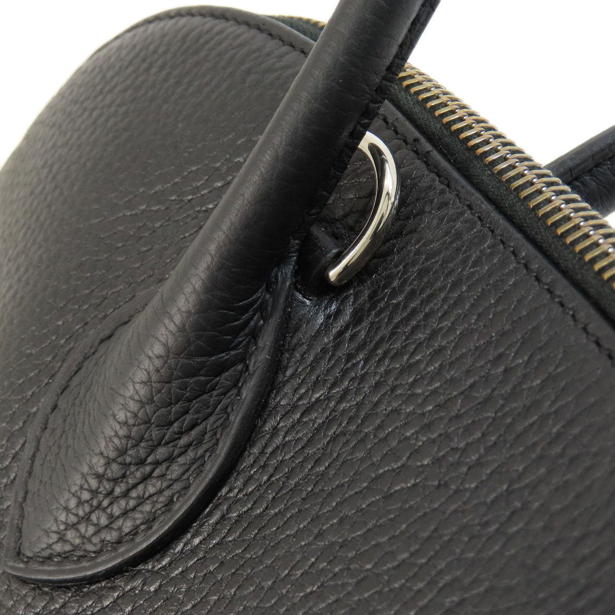 HERMES Handbag Taurillon Clemence black Bolide 37 Black SilverMetal Women Used