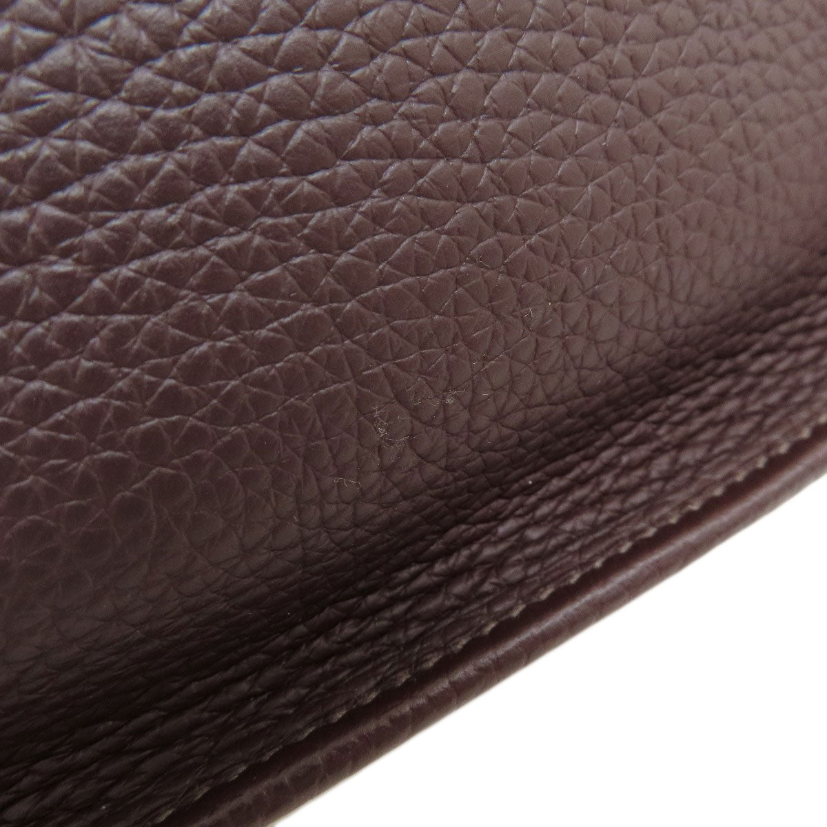 HERMES Shoulder Bag Taurillon Clemence Brown Evelyn TPM Brown Gold Metal Women Used
