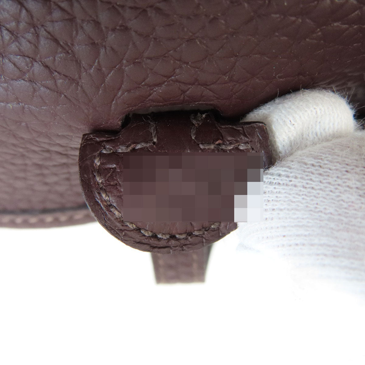 HERMES Shoulder Bag Taurillon Clemence Brown Evelyn TPM Brown Gold Metal Women Used