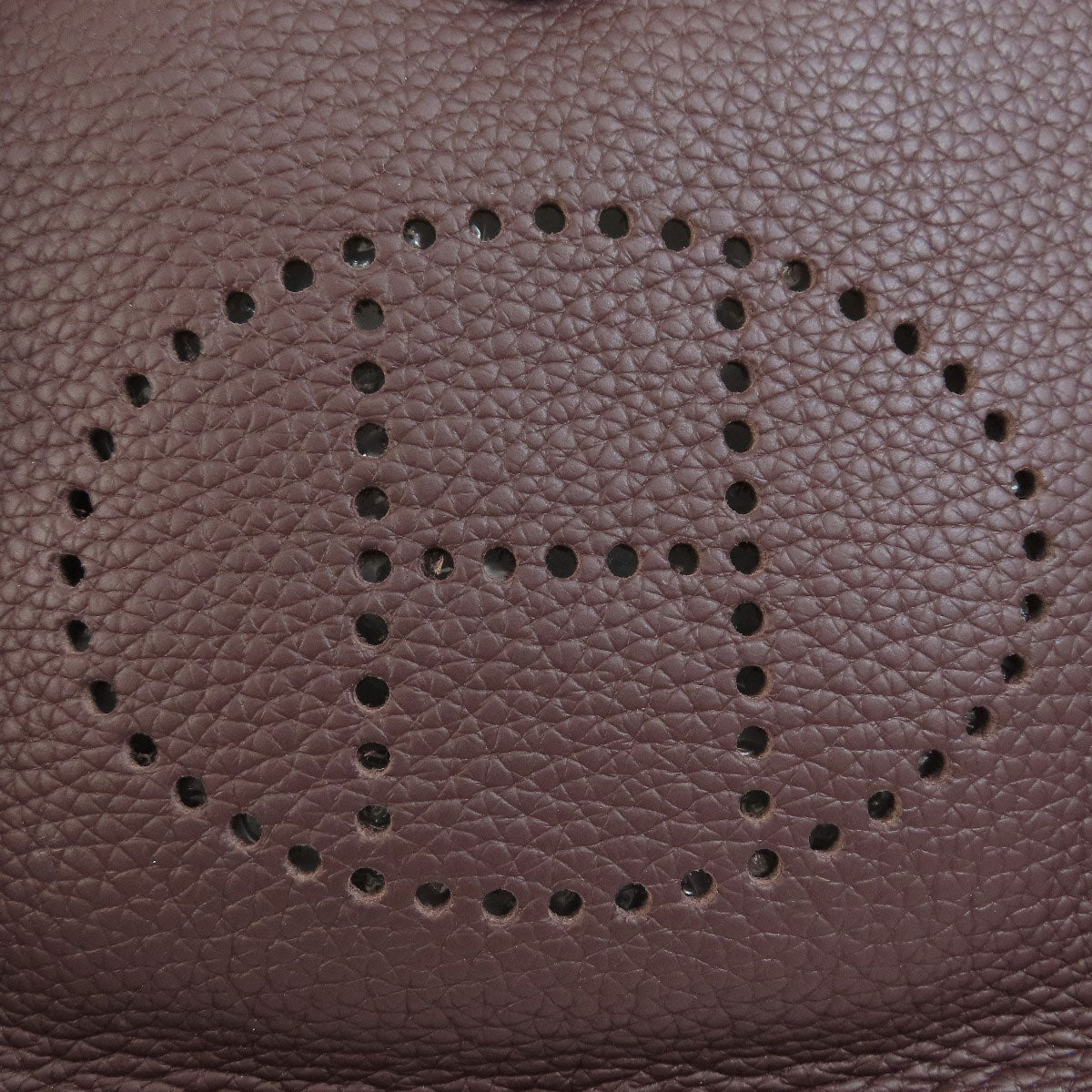 HERMES Shoulder Bag Taurillon Clemence Brown Evelyn TPM Brown Gold Metal Women Used