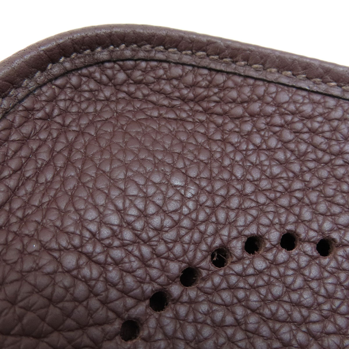 HERMES Shoulder Bag Taurillon Clemence Brown Evelyn TPM Brown Gold Metal Women Used
