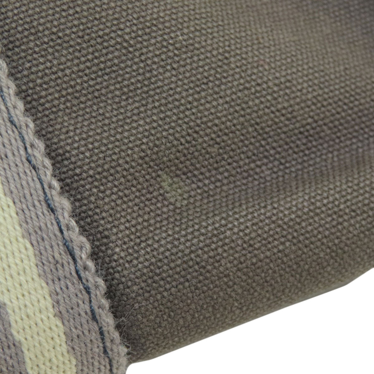 HERMES Handbag canvas gray Sack Fool Toe PM 2001 Ginza Limited Women Used