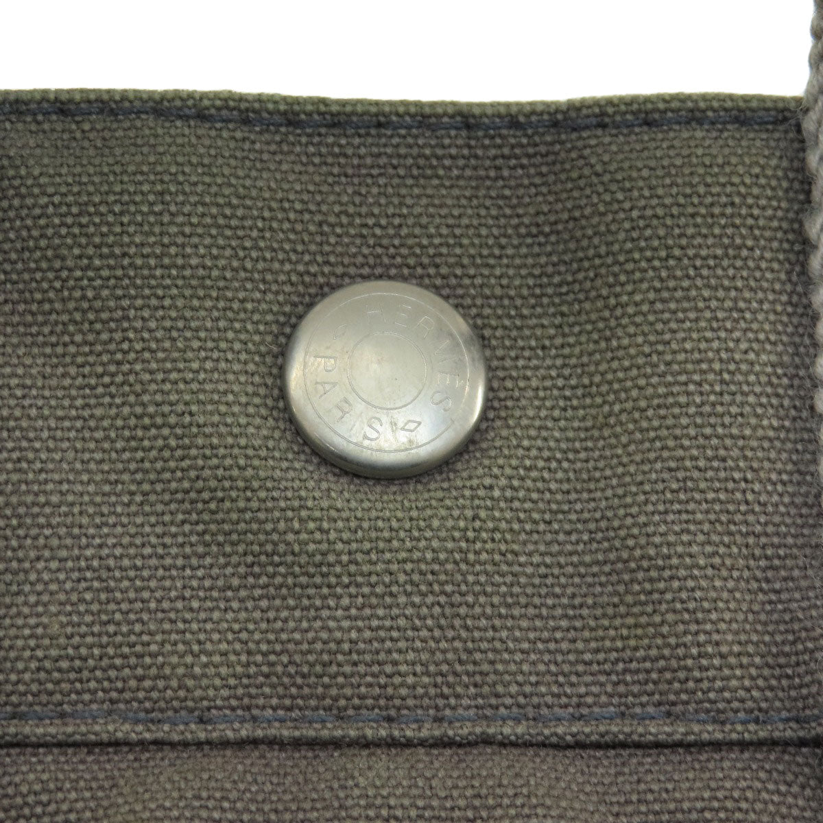 HERMES Handbag canvas gray Sack Fool Toe PM 2001 Ginza Limited Women Used
