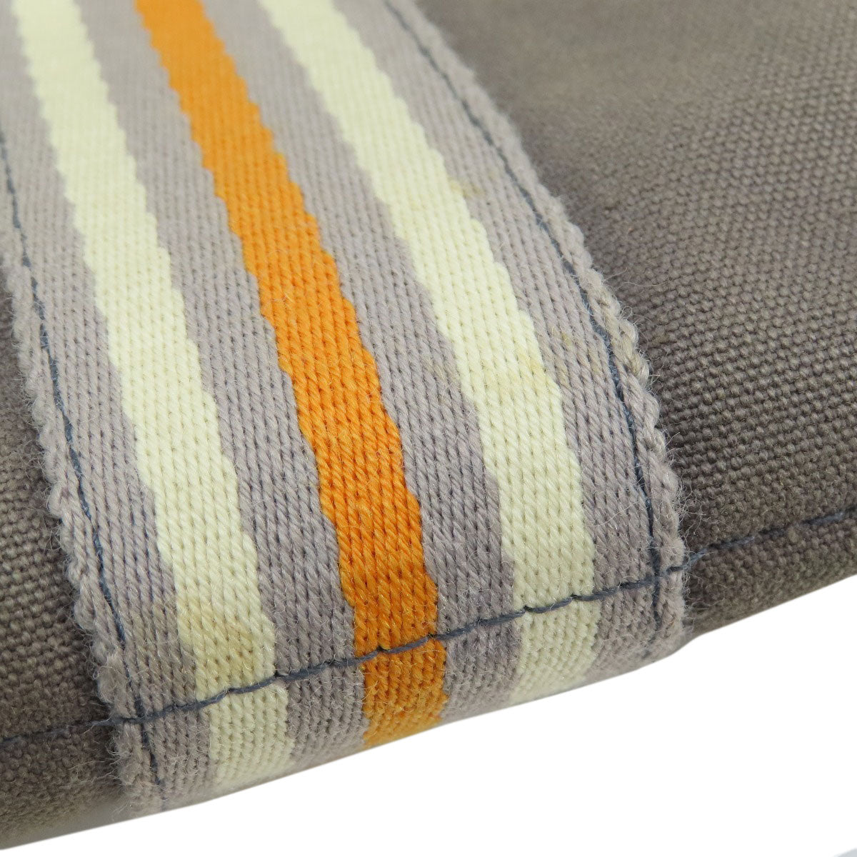 HERMES Handbag canvas gray Sack Fool Toe PM 2001 Ginza Limited Women Used
