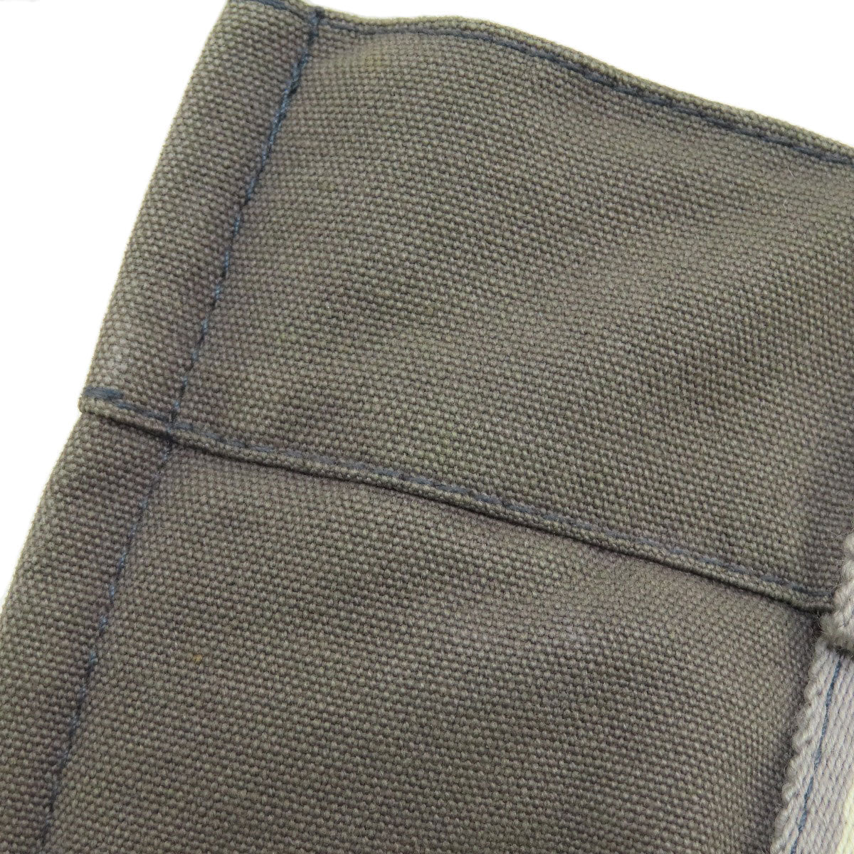 HERMES Handbag canvas gray Sack Fool Toe PM 2001 Ginza Limited Women Used