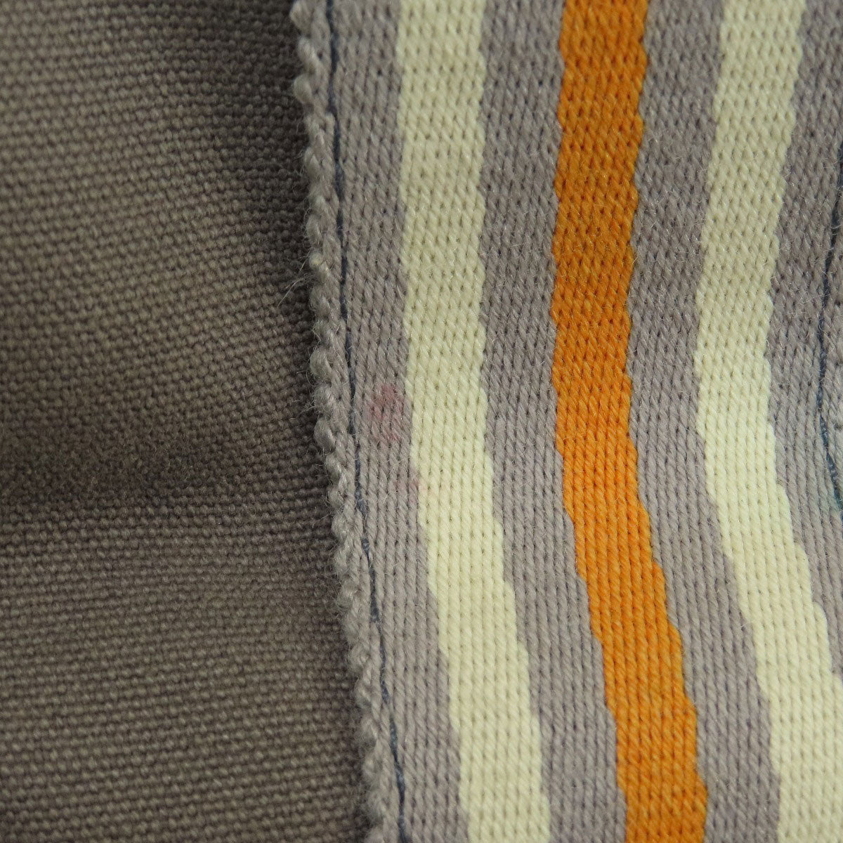 HERMES Handbag canvas gray Sack Fool Toe PM 2001 Ginza Limited Women Used