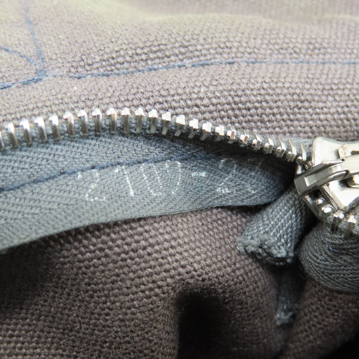 HERMES Handbag canvas gray Sack Fool Toe PM 2001 Ginza Limited Women Used