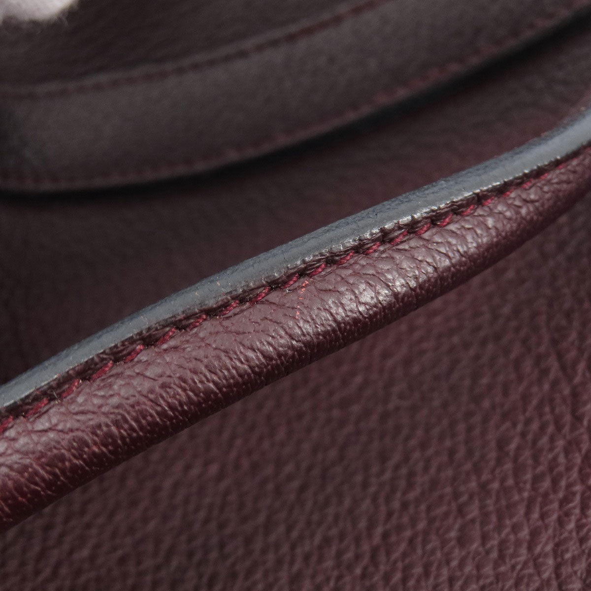HERMES Handbag Taurillon Clemence Red Garden Party TPM Bordeaux SilverMetal Women Used