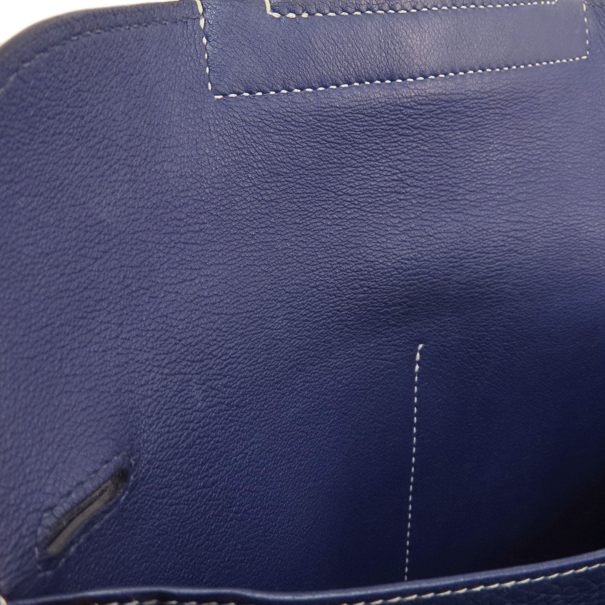 HERMES Shoulder Bag Taurillon Clemence Navy Arzan 31 Navy Gold Metal Women Used