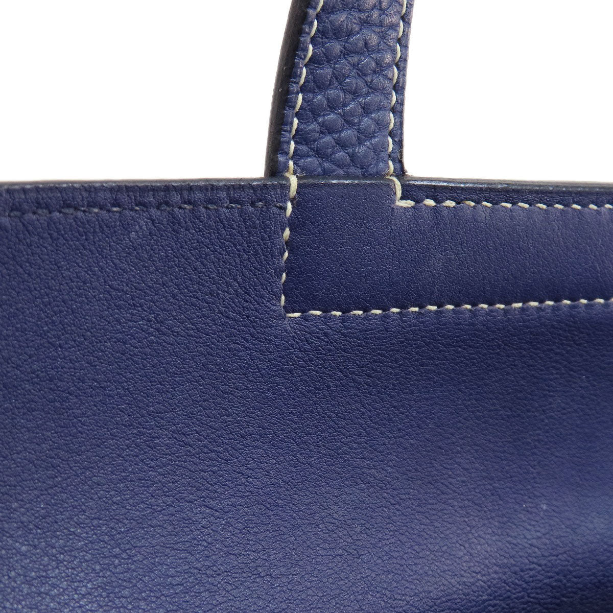 HERMES Shoulder Bag Taurillon Clemence Navy Arzan 31 Navy Gold Metal Women Used