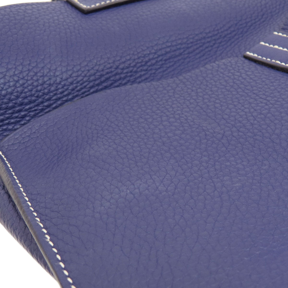 HERMES Shoulder Bag Taurillon Clemence Navy Arzan 31 Navy Gold Metal Women Used