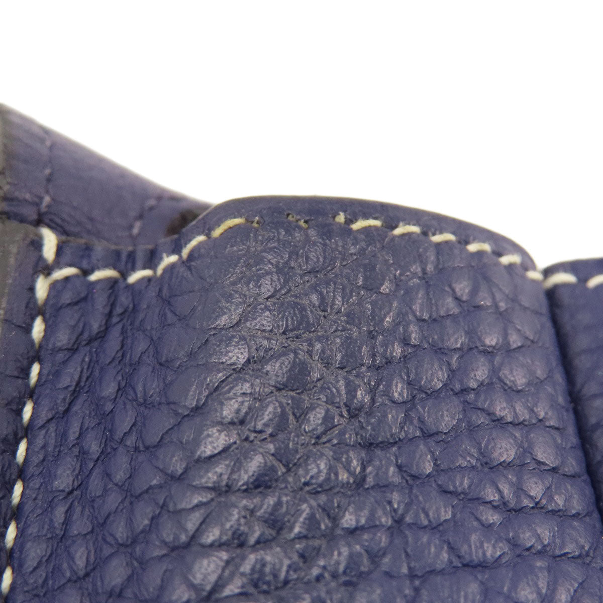 HERMES Shoulder Bag Taurillon Clemence Navy Arzan 31 Navy Gold Metal Women Used