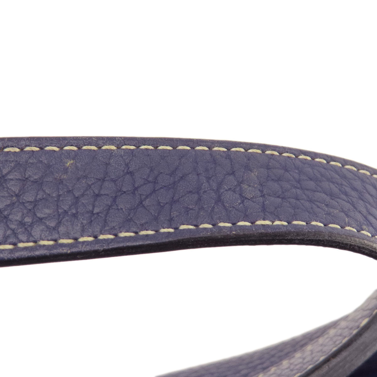 HERMES Shoulder Bag Taurillon Clemence Navy Arzan 31 Navy Gold Metal Women Used