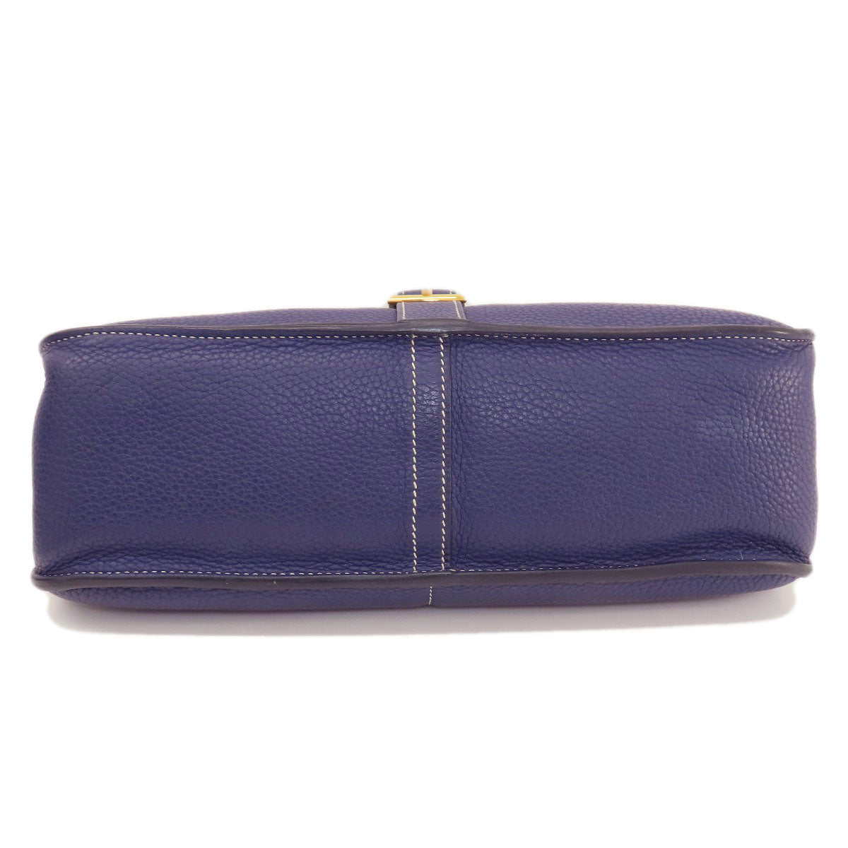 HERMES Shoulder Bag Taurillon Clemence Navy Arzan 31 Navy Gold Metal Women Used